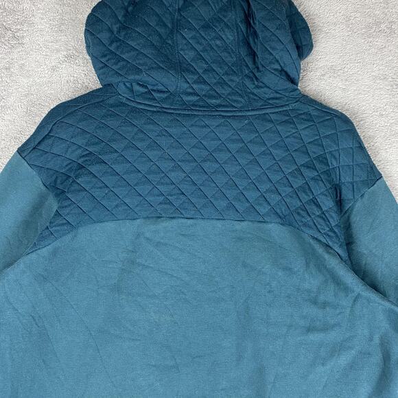 Columbia Hoodie Pullover Mens Large Blue Quilted Hood Outdoor Activewear AM5304 - Picture 9 of 16